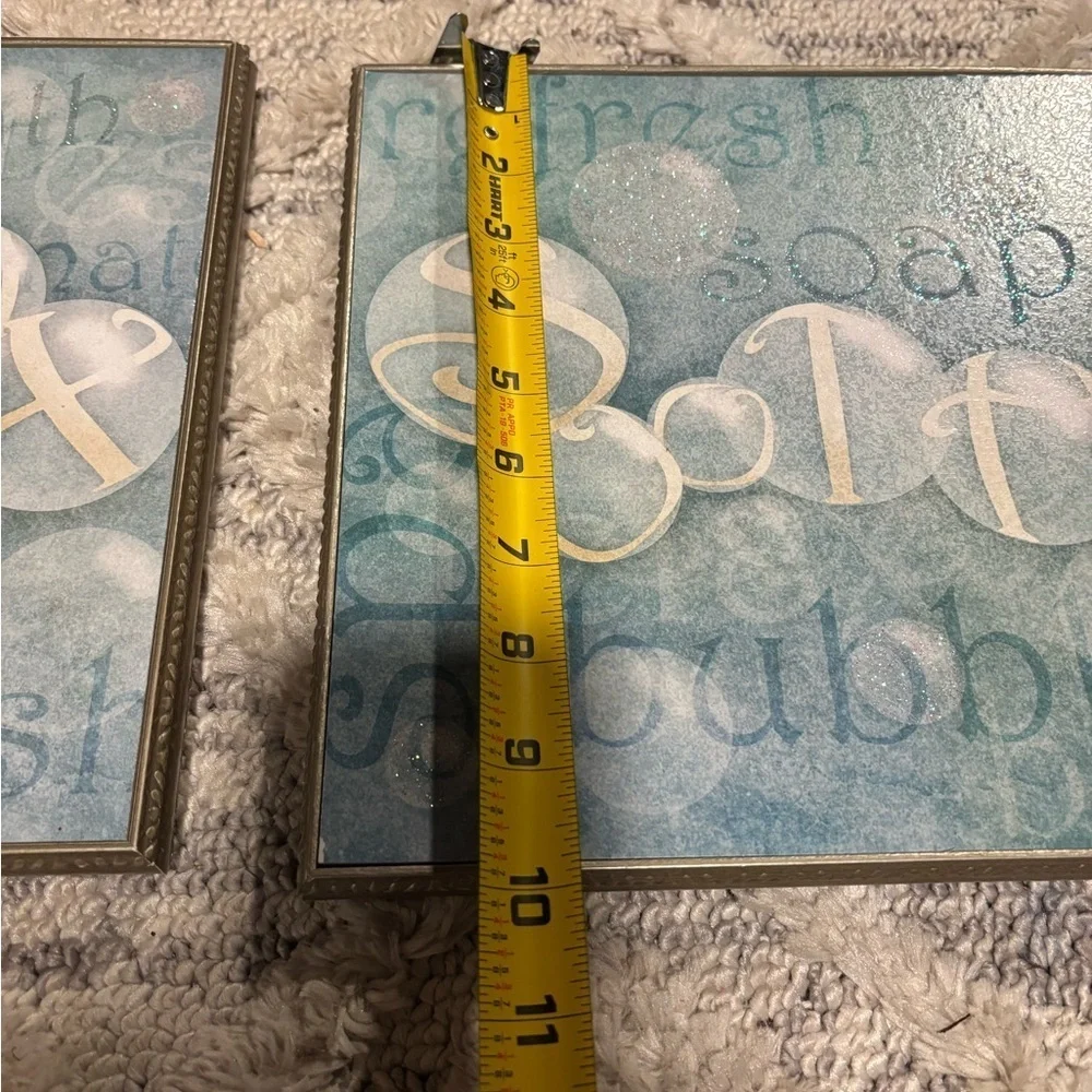 2 Relax and Soak Wall Art Set for bathroom!